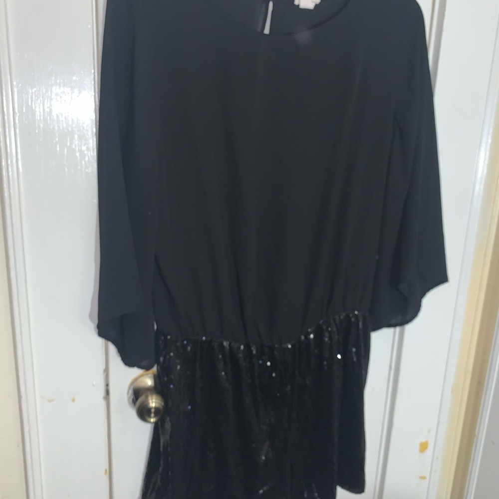 Sequin Black Romper size Large